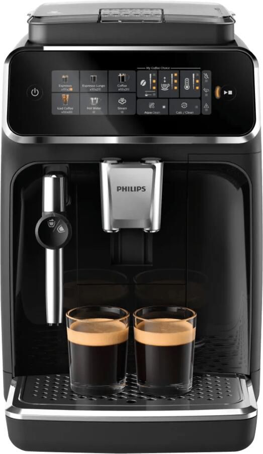 Philips 3300 Series EP3321 40 Espressomachine 4 Soorten Koffie + Heet Water Zwart + AquaClean Filter