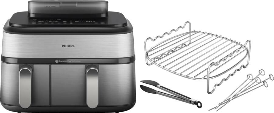 Philips 5000 Series Dual Basket NA555 00 + Dubbellaagse kookset