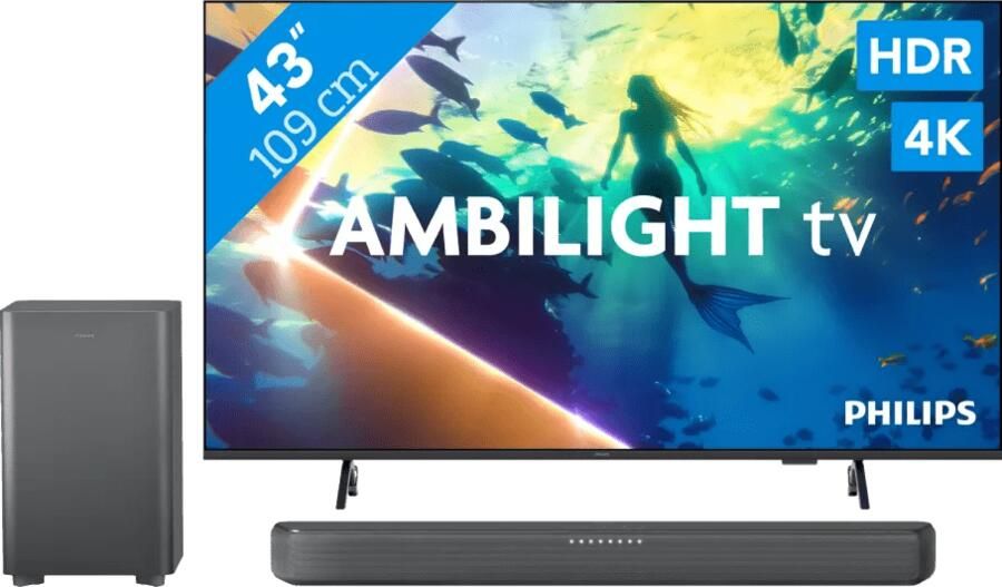 Philips Ambilight 43" PUS8000 4K (2025) + TAB5309