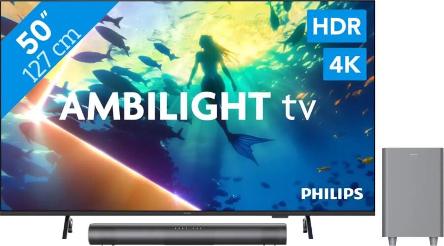 Philips Ambilight 50" PUS8000 4K (2025) + TAB6100
