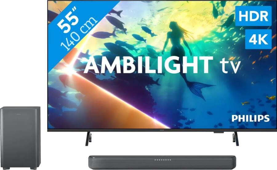 Philips Ambilight 55" PUS8000 4K (2025) + TAB5309