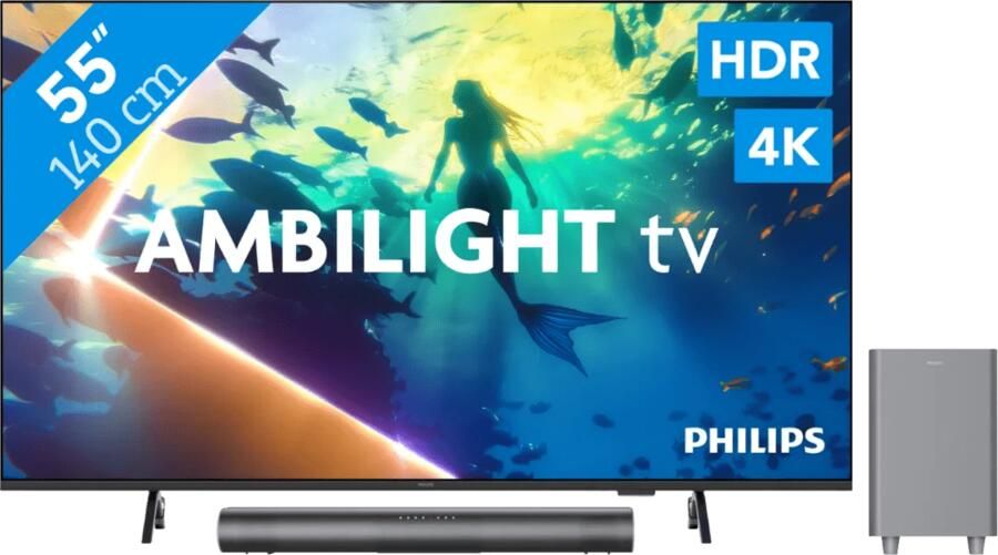 Philips Ambilight 55" PUS8000 4K (2025) + TAB6100