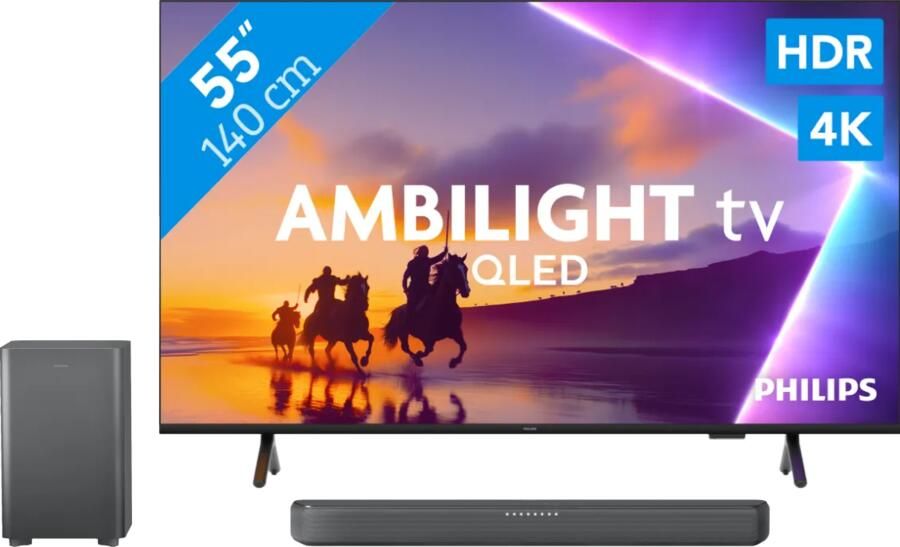 Philips Ambilight 55'' PUS8500 QLED 4K (2025) + TAB5309