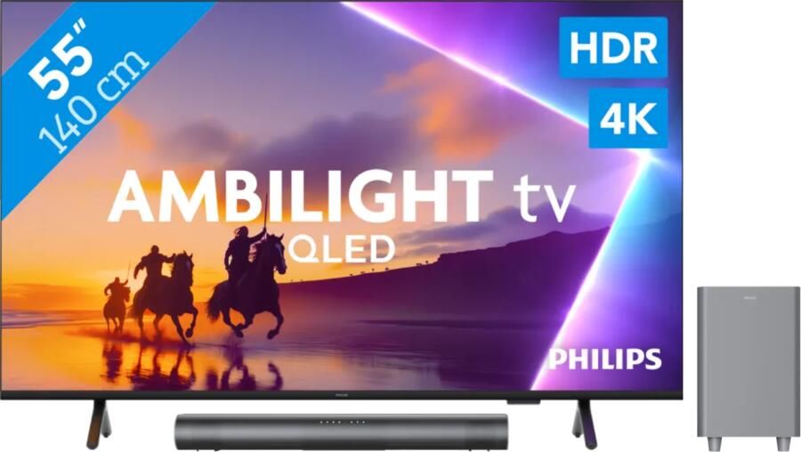 Philips Ambilight 55'' PUS8500 QLED 4K (2025) + TAB6100