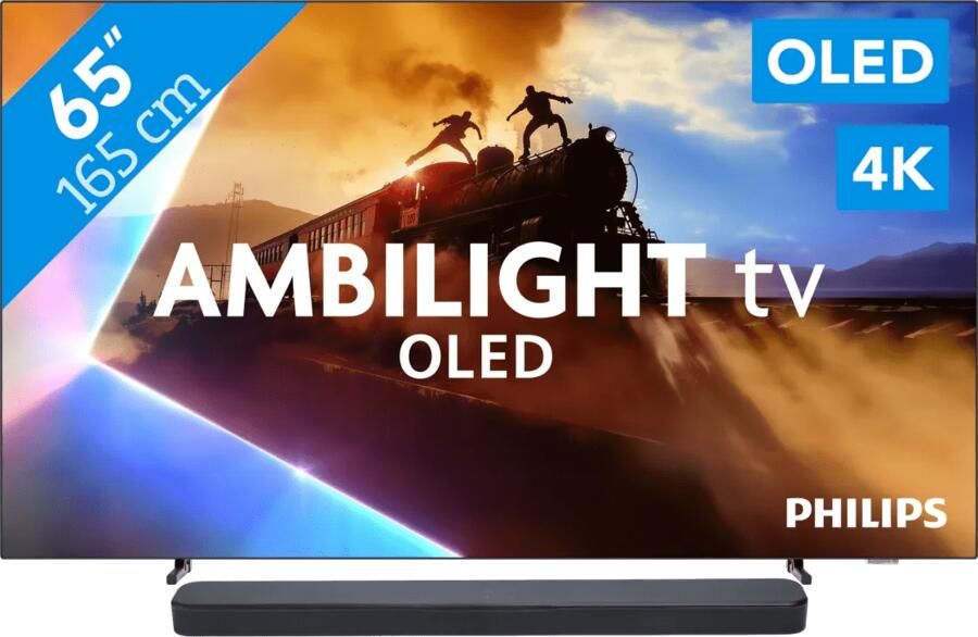Philips Ambilight 65'' OLED760 4K (2025) + JBL Bar 300 MK2 Zwart