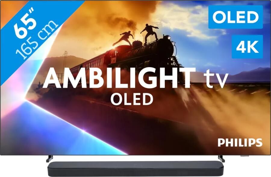 Philips Ambilight 65'' OLED760 4K (2025) + JBL Bar 300 M2 Zwart