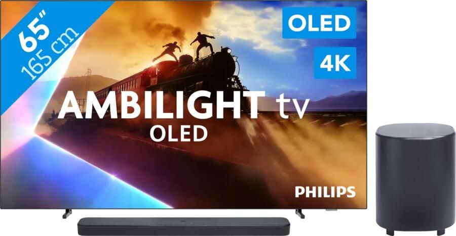 Philips Ambilight 65'' OLED760 4K (2025) + JBL Bar 500 M2 Zwart