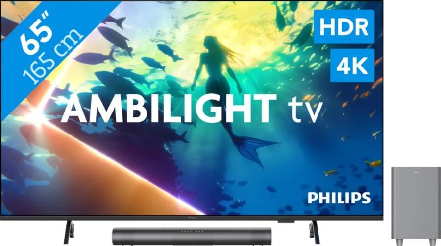 Philips Ambilight 65" PUS8000 4K (2025) + TAB6100