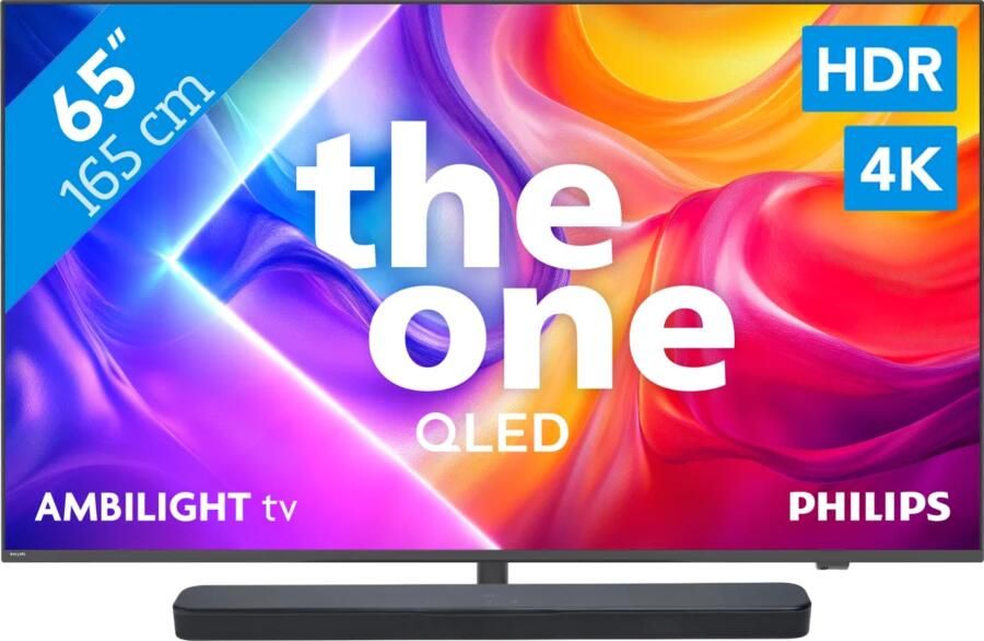 Philips Ambilight 65" PUS9000 QLED 4K (2025) + JBL Bar 300 M2 Zwart