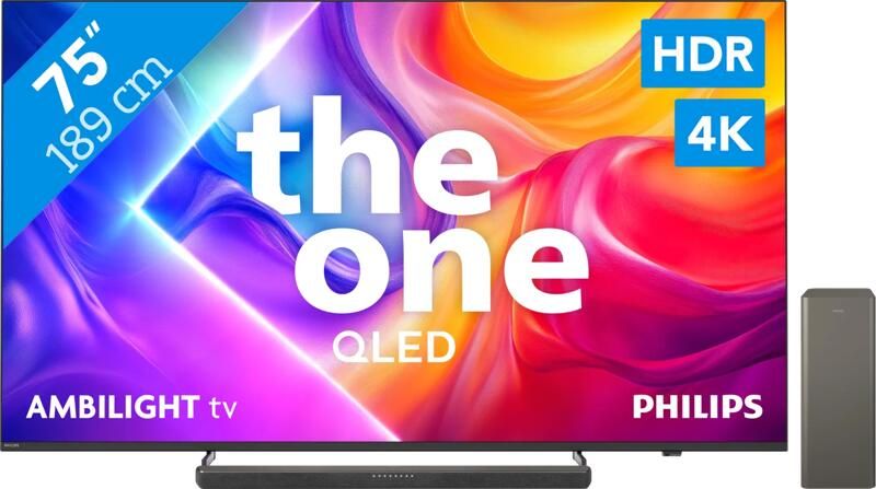 Philips Ambilight 75'' PUS9000 QLED 4K (2025) + TAB8200