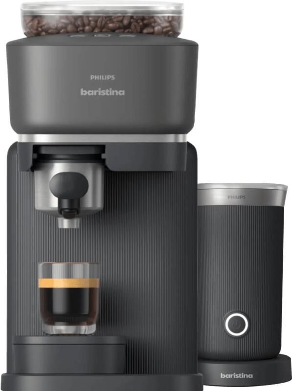 Philips BAR303 60 Baristina Espresso Koffiemachine Zwart met Baristina Melkopschuimer Bundel