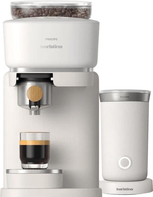 Philips Baristina BAR302 20 Wit Hout + Melkopschuimer