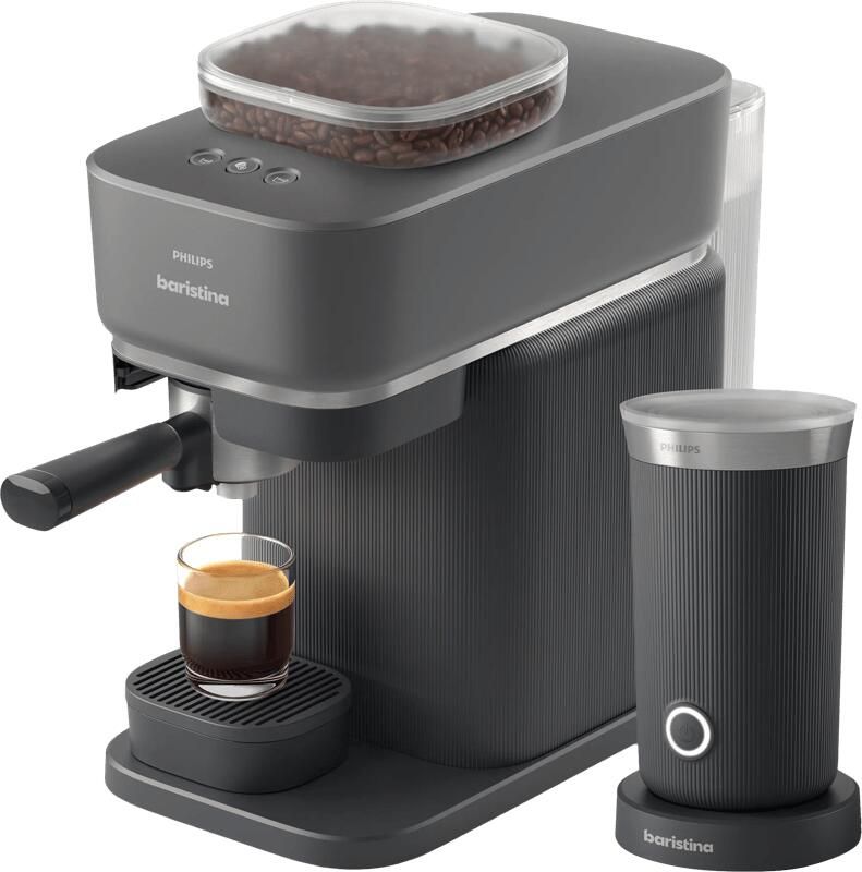 Philips Baristina BAR308 60 Zwart + Melkopschuimer