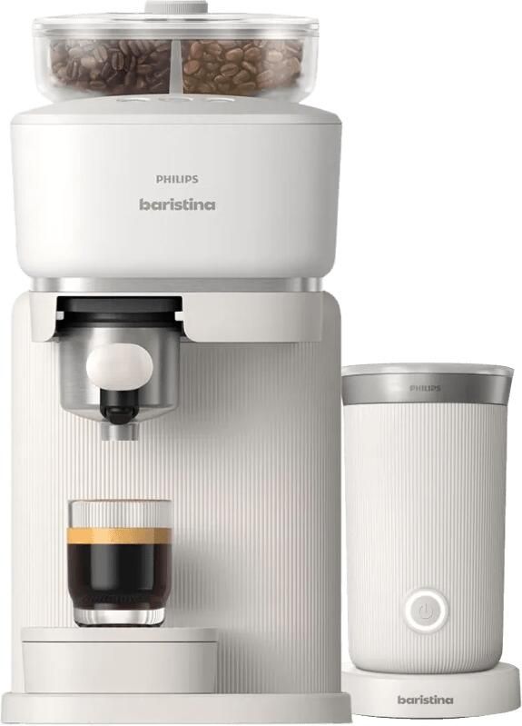 Philips Baristina Bean Swap BAR320 00 Wit + Melkopschuimer
