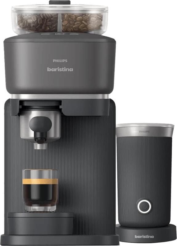 Philips Baristina Bean Swap BAR320 60 Zwart + Melkopschuimer