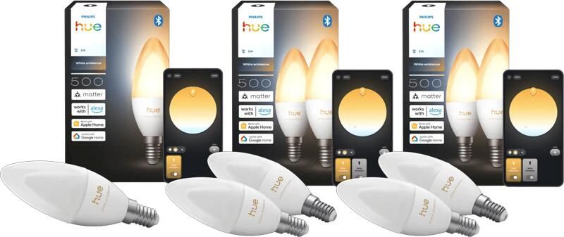 Philips Hue Kaarslamp White Ambiance E14 5-Pack