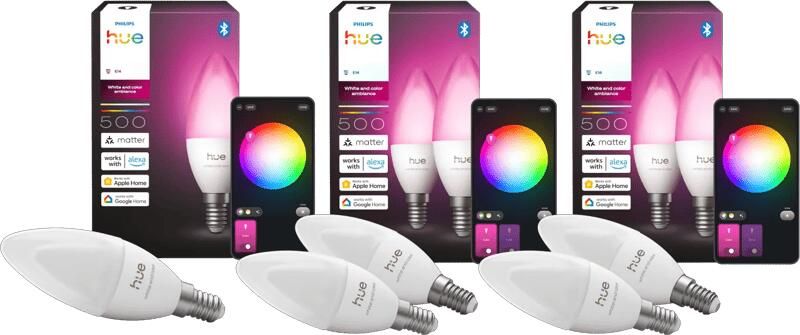 Philips Hue Kaarslamp White and Color E14 5-Pack
