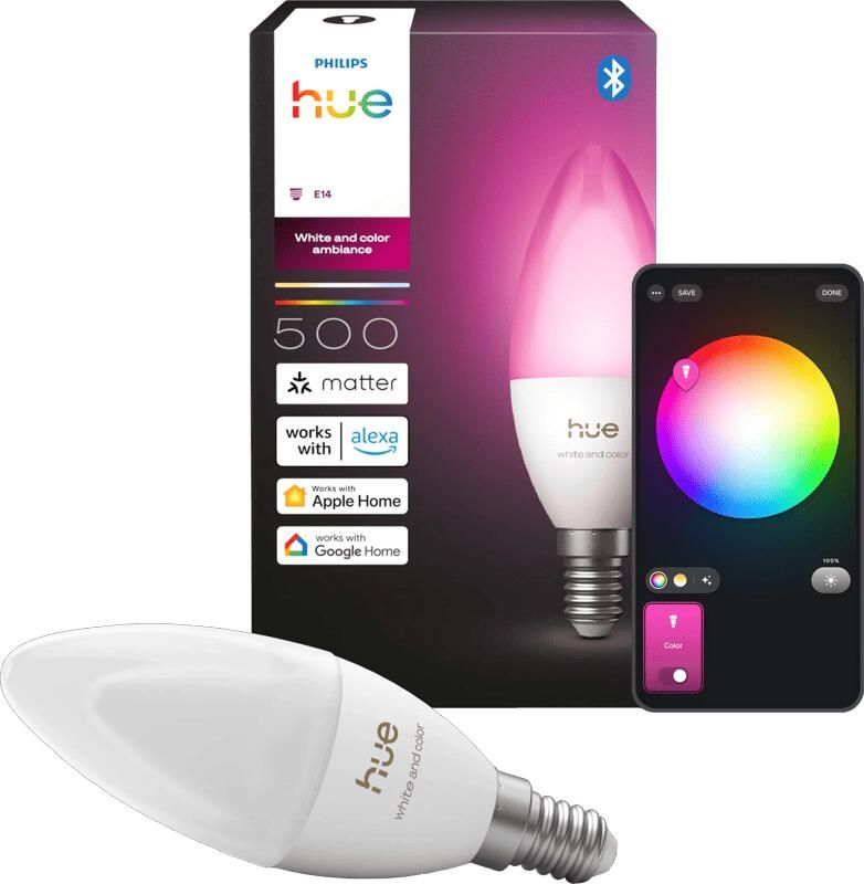 Philips Hue Kaarslamp White and Color E14 Losse lamp