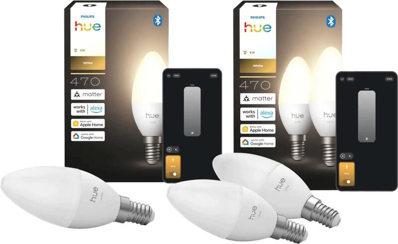 Philips Hue Kaarslamp White E14 3-Pack