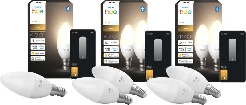 Philips Hue Kaarslamp White E14 5-Pack