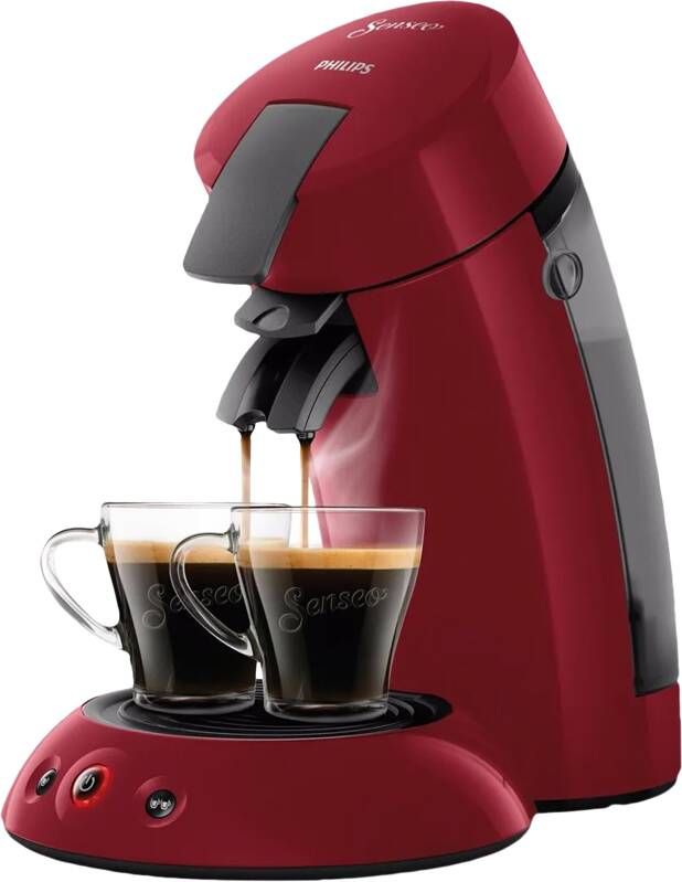 Philips Senseo Original HD6553 80 Koffiepadmachine voor max 2 Kopjes Koffie Exclusief Koffiepads Rood