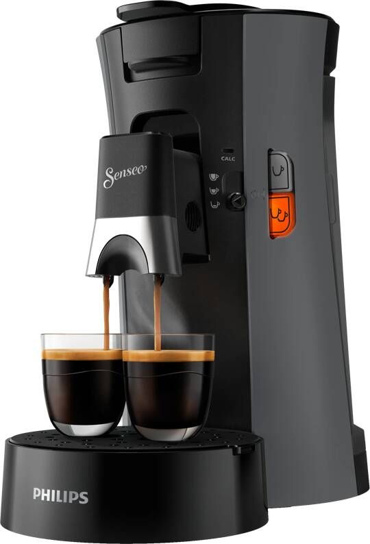 Philips Senseo Select CSA230 50 Koffiepadmachine voor max 2 Kopjes Koffie Exclusief Koffiepads Diepzwart Donkergrijs