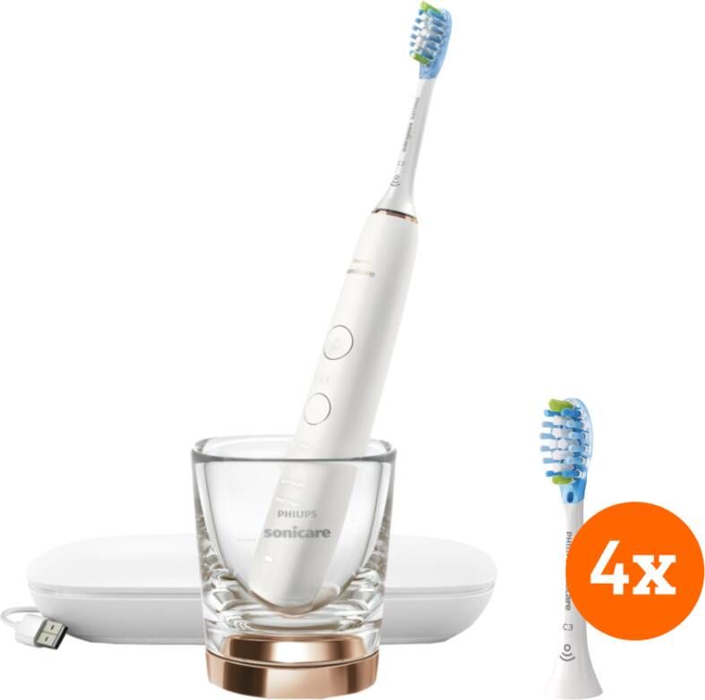 Philips Sonicare DiamondClean 9000 HX9911 94 + opzetborstels (4 stuks)