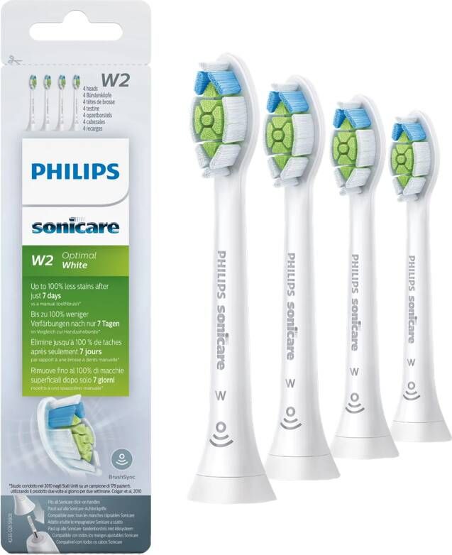 Philips 4 Pack White W2 Optimal White BH | Opzetborstels | Verzorging&Beauty Tand-&Mondhygiëne | HX6064 10