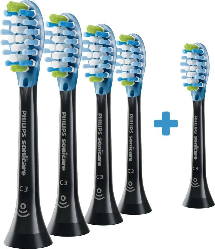 Philips Sonicare Opzetborstels Plaque Defence HX9045 33 Zwart 5 stuks