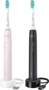 Philips Sonicare Series 3100 HX3675 15 Elektrische tandenborstel Zwart & Roze Duopack