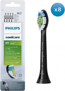 Philips Sonicare Opzetborsteltjes W2 Optimal White HX6068x13 met borstelkopherkenning innovatieve -sonartechnologie en praktisch opsteeksysteem
