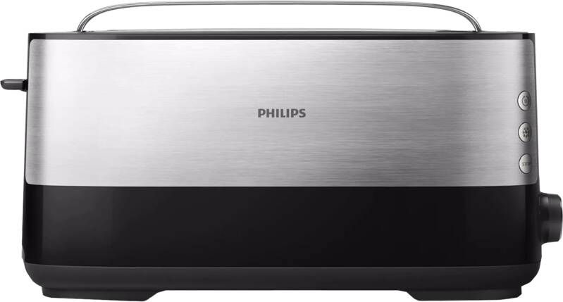 Coppens Philips broodrooster longslot zwart-rvs