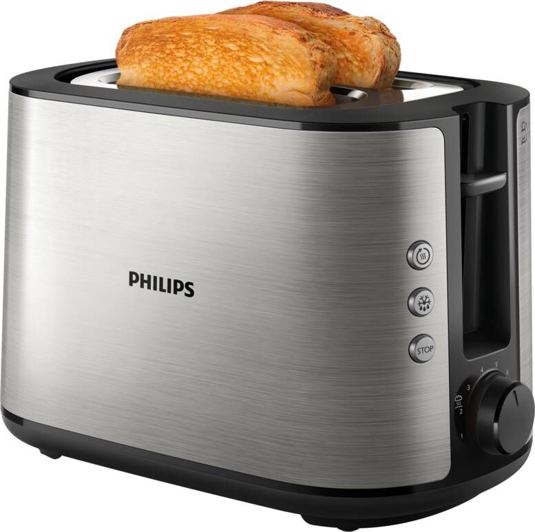 Philips Heerlijk knapperig geroosterd brood zelfgesneden of voorgesneden met de HD2650 90 broodrooster