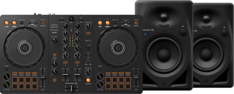 Pioneer DJ DDJ-FLX4 + DJ DM-40D-BT Zwart