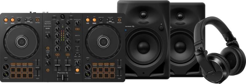 Pioneer DJ DDJ-FLX4 + DJ HDJ-X7 Zwart + DJ DM-50D-BT Zwart