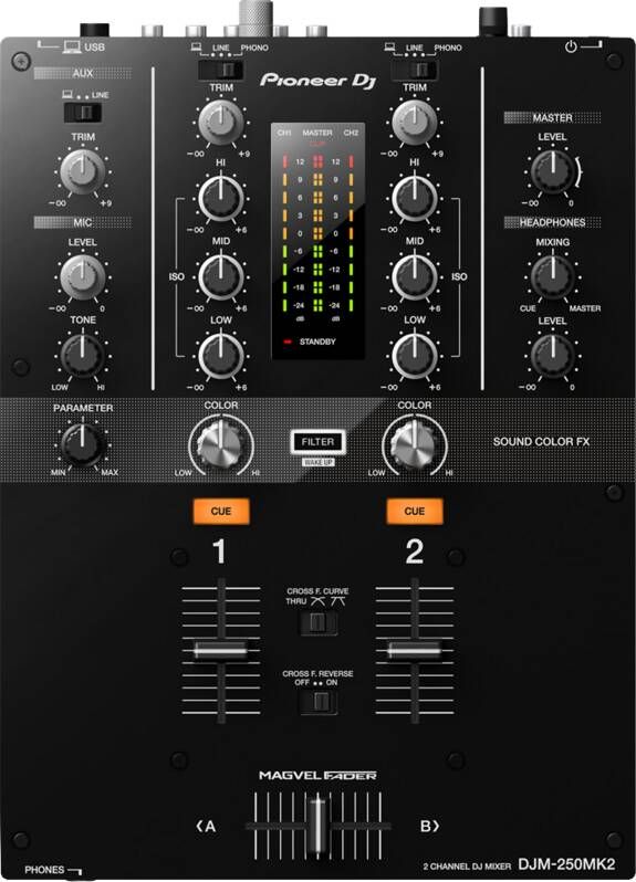 Pioneer DJ 2 Channel Effects Mixer DJM-250MK2 | Mengpanelen | Beeld&Geluid DJ&Music | DJM-250MK2