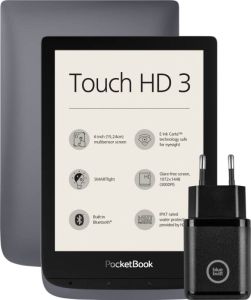 PocketBook Touch HD 3 Grijs + BlueBuilt Oplader
