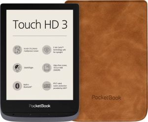 PocketBook Touch HD 3 Grijs + Shell Book Case Bruin
