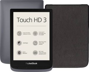PocketBook Touch HD 3 Grijs + Shell Book Case Zwart
