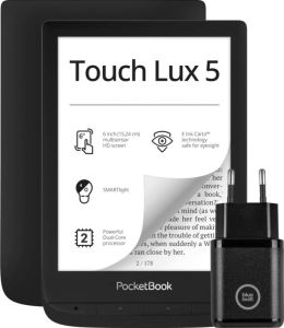 PocketBook Touch Lux 5 Ink Zwart + BlueBuilt Oplader