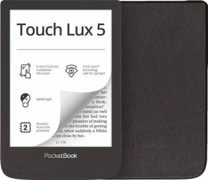 PocketBook Touch Lux 5 Ink Zwart + Shell Book Case Zwart