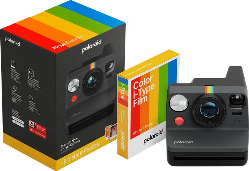 Polaroid Now 3 Zwart + Color Film (8 stuks)
