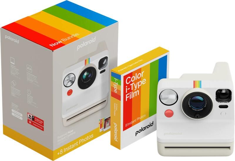 Polaroid Now Gen 3 Pebble White + Colour Film Bundle | Instant camera's | 9120134283122