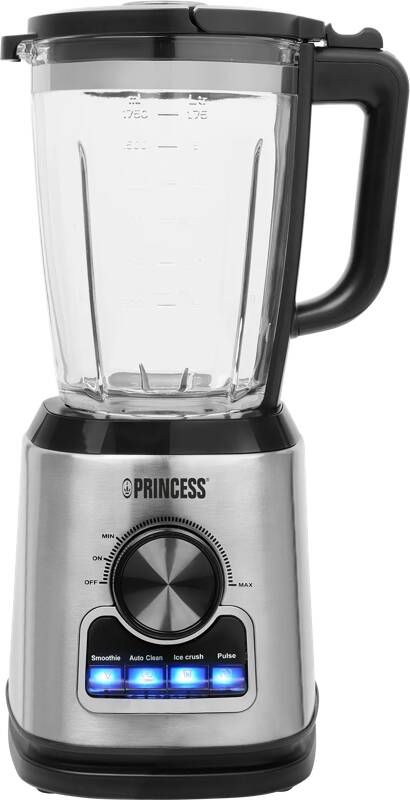 Princess 01.212094.01.001 Blender Solid Pro 1400 W 6 RVS messen- 1.75 Liter Glazen kan