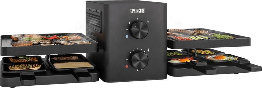 Princess Raclette Purify gourmetstel 8 personen met ingebouwde afzuiging 162660