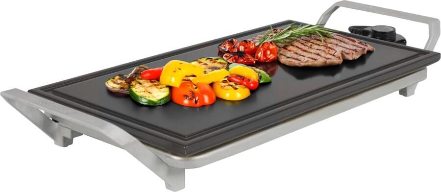 Princess 103150 Table Chef Premium Stone Grillplaat Bakplaat PFAS-vrij 46x26cm Gourmet 4 tot 6 personen 1500W Extra lang snoer