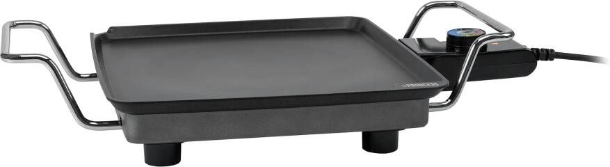 Princess 102210 Mini Table Chef Bakplaat Grillplaat Gourmetplaat 28x28 cm regelbare thermostaat 1900 Watt