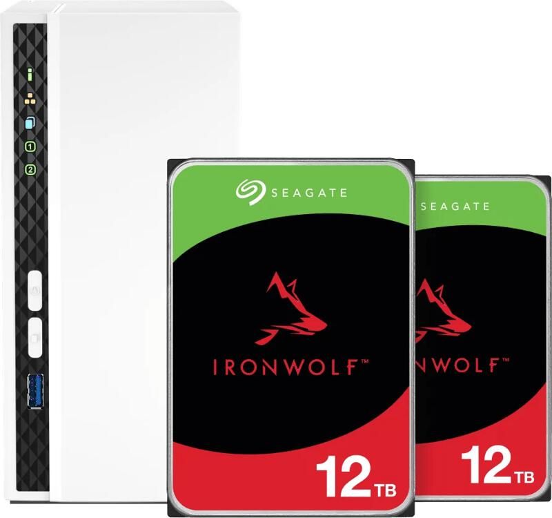 QNAP TS-233 + Seagate Ironwolf 12TB Duo Pack