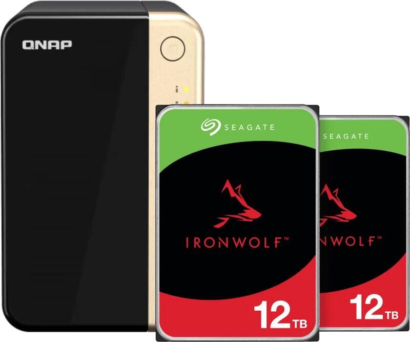 QNAP TS-264-8G + Seagate Ironwolf 12TB Duo Pack