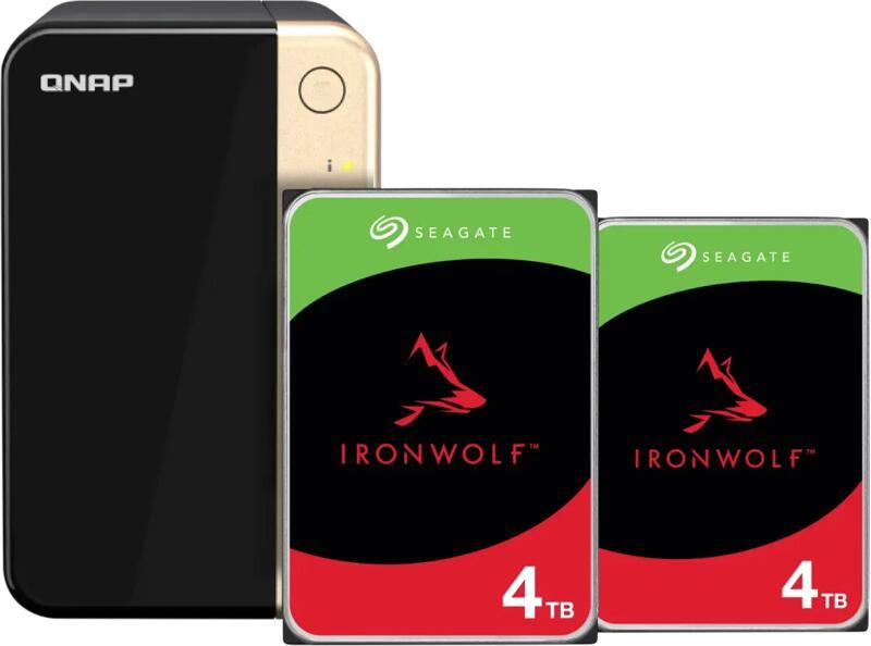 QNAP TS-264-8G + Seagate Ironwolf 4TB Duo pack
